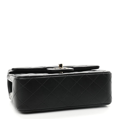 Chanel Lambskin Quilted Mini Top Handle Rectangular Flap Black 4 of 9