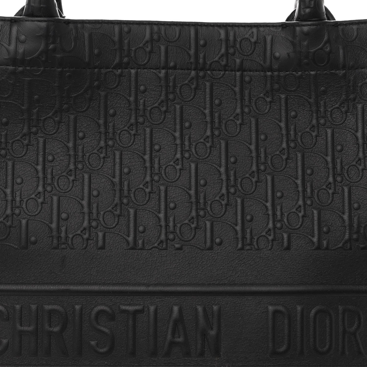 Christian Dior Oblique Calfskin Embossed Large Book Tote Black 8 of 16