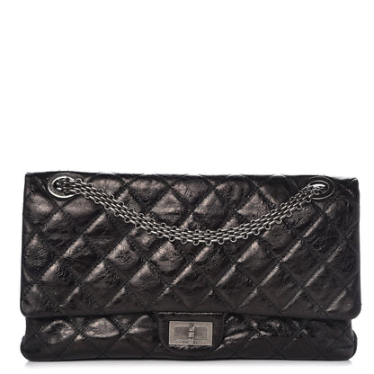 Chanel Metallic Aged Calfskin Quilted 2.55 Reissue 228 Flap Black 1 of 10