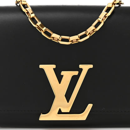 Louis Vuitton Calfskin Chain Louise GM Black 7 of 12