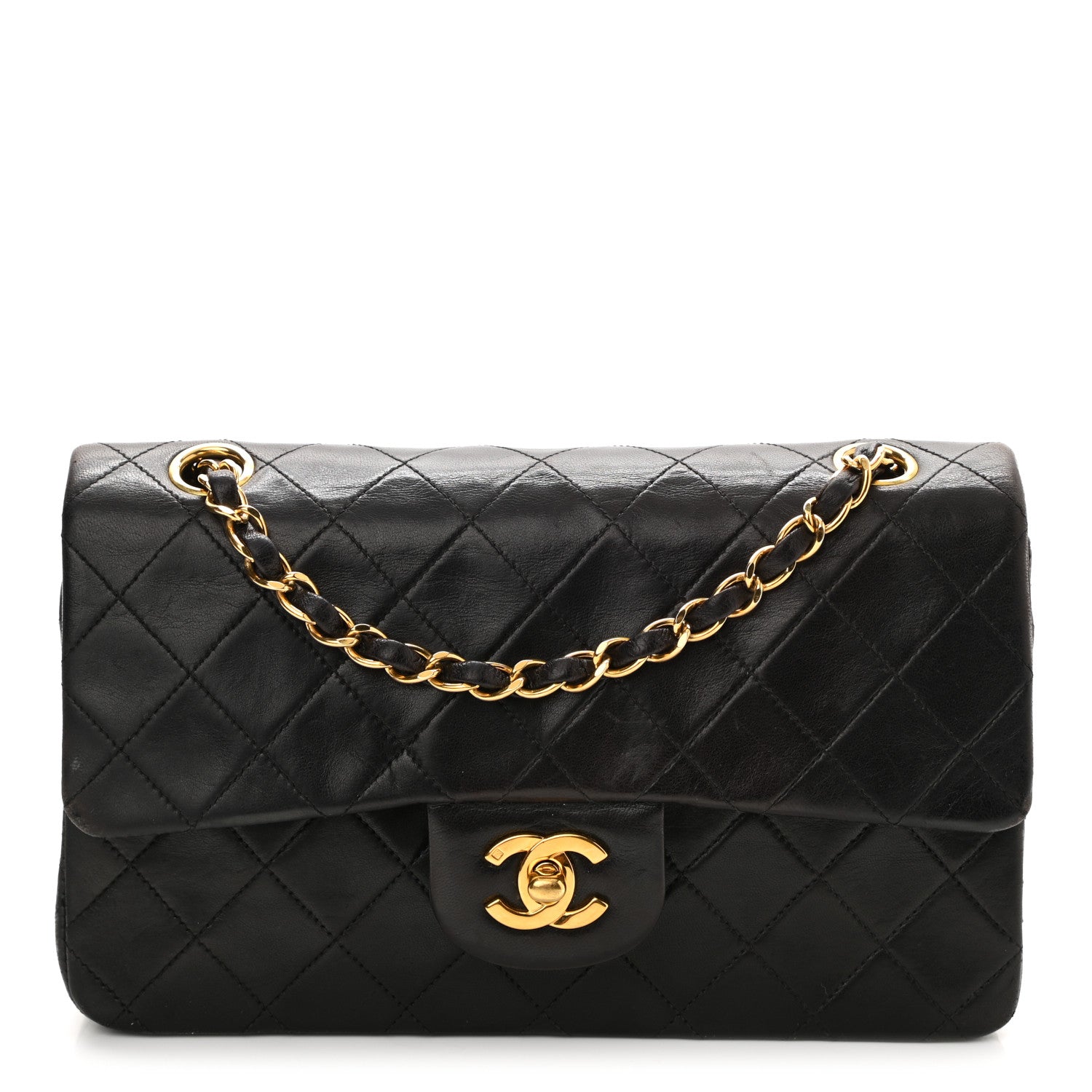 Chanel Lambskin Quilted Small Double Flap Black 1 of 11