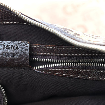 Gucci Canvas Horsebit Glam Hobo Dark Brown 7 of 10