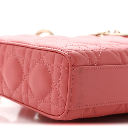 Christian Dior Lambskin Cannage Medium Lady D-Joy Coral Powder 10 of 11