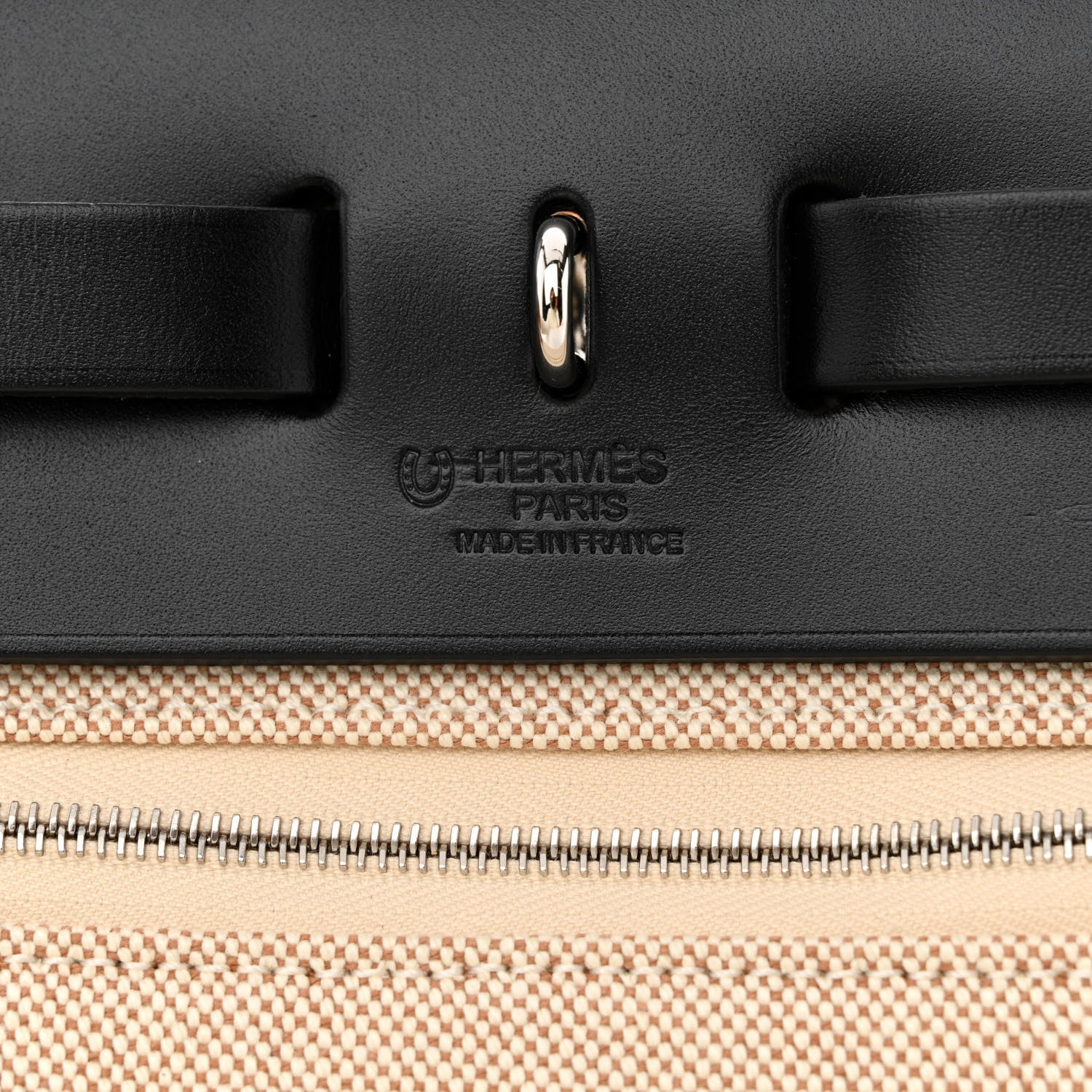 Hermes H Plume Canvas Vache Hunter Horseshoe Laque Circuit 24 Herbag Zip Retourne 31 Black Naturel Ecru 8 of 13