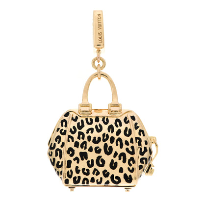 Louis Vuitton 18K Yellow Gold Leopard Print North South Bag Charm Pendant 1 of 6