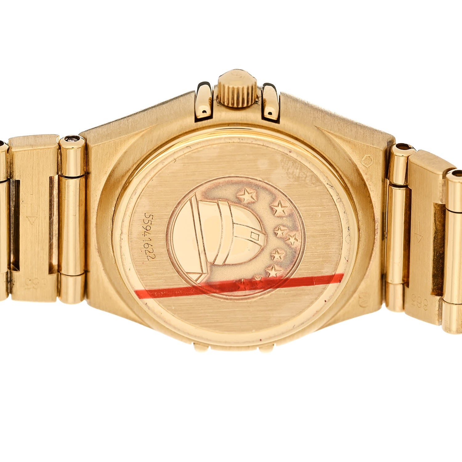 Omega 18K Yellow Gold Diamond Bezel Mother of Pearl 22mm Constellation Quartz Watch 1167.75.00 4 of 5