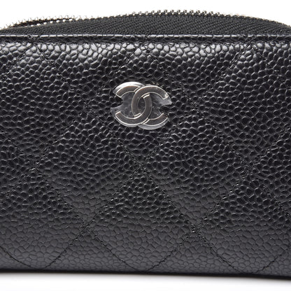 Chanel Caviar Quilted Zip Coin Purse Black 8 of 9