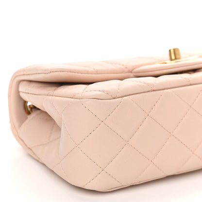 Chanel Lambskin Quilted Mini Rectangular Pearl Crush Flap Light Beige 8 of 9