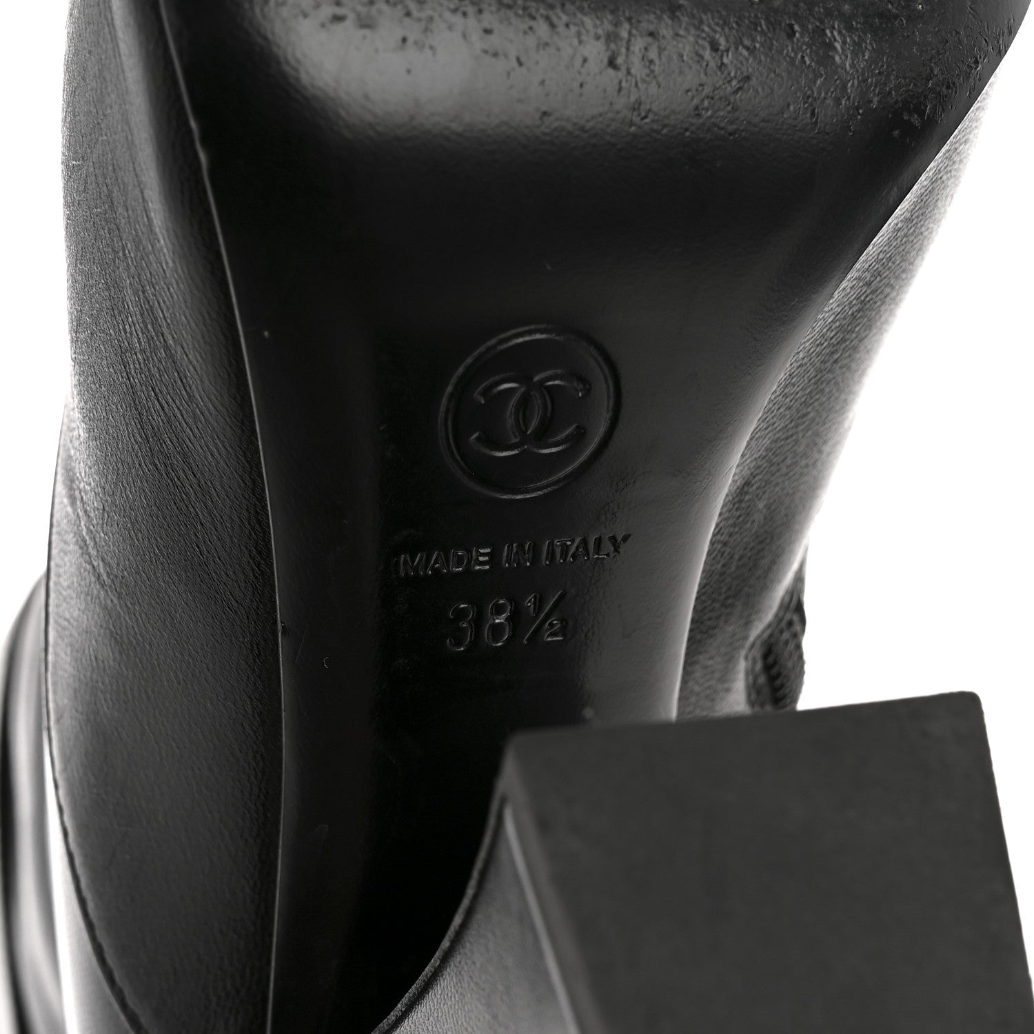 Chanel Goatskin Pearl Cap Toe Boots 38.5 Black 8 of 10