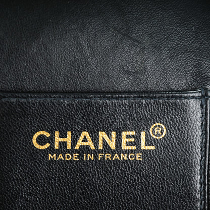 Chanel Lambskin Satin Camellia Evening Bag Black 6 of 7