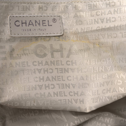 Chanel Distressed Lambskin Vintage Ligne Lady Braid XL Tote White 11 of 18