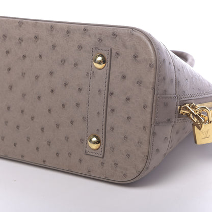 Louis Vuitton Ostrich Alma PM Gris 9 of 10