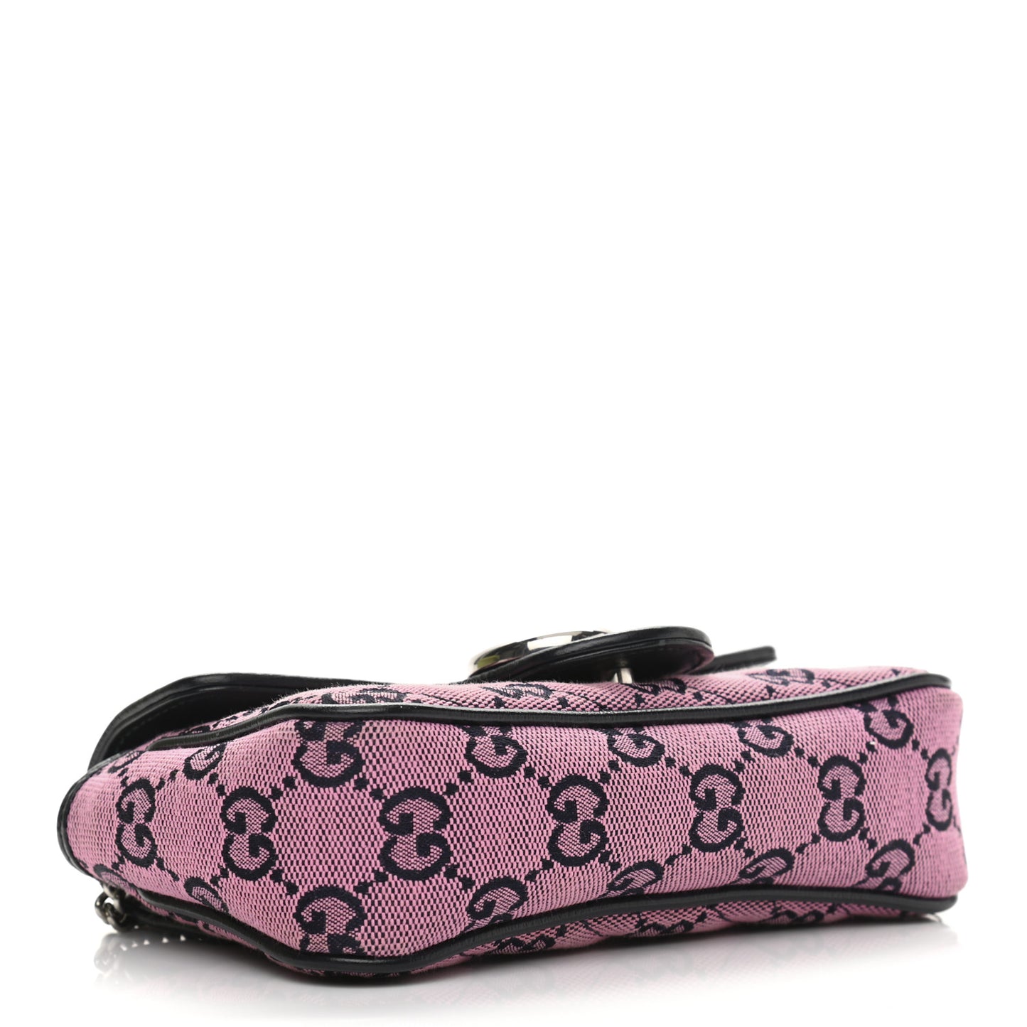 Monogram Multicolor Matelasse Diagonal Super Mini GG Marmont Shoulder Bag Pink Blue