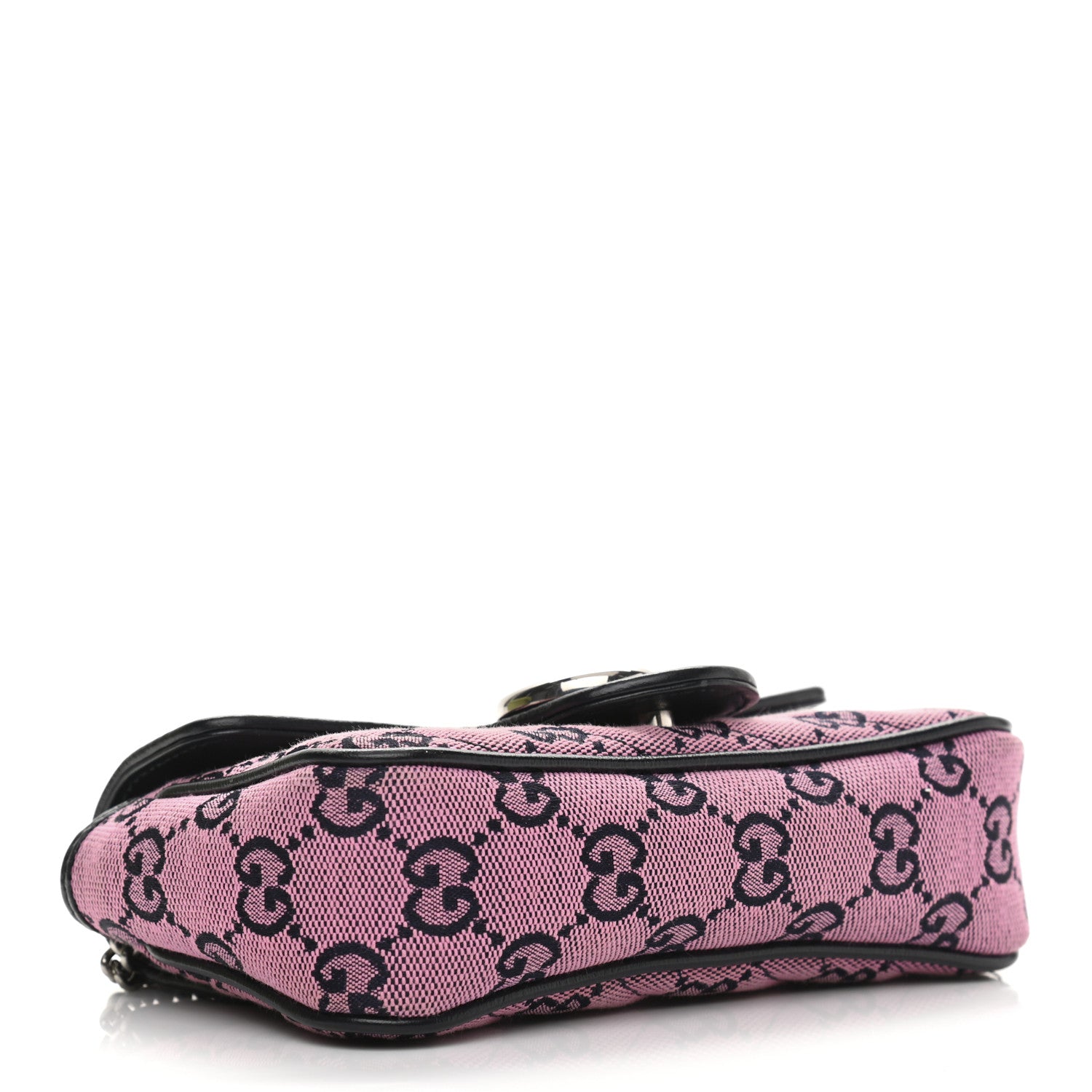 Gucci Monogram Multicolor Matelasse Diagonal Super Mini GG Marmont Shoulder Bag Pink Blue 4 of 12