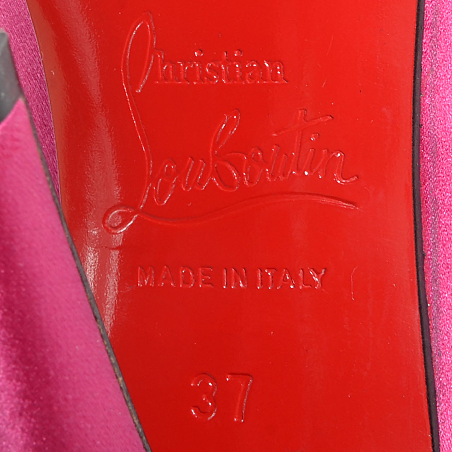 Christian Louboutin Satin Samira 100 Pumps Pink Black 37 6 of 8