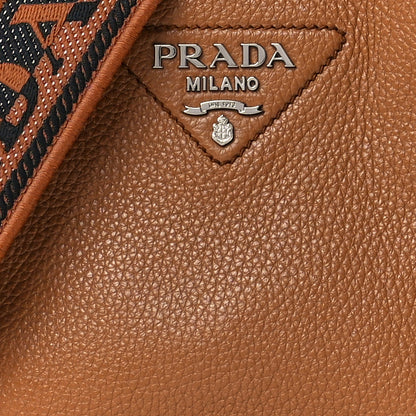 Prada Vitello Daino Soft Mini Hobo Messenger Bag Caramel 9 of 15