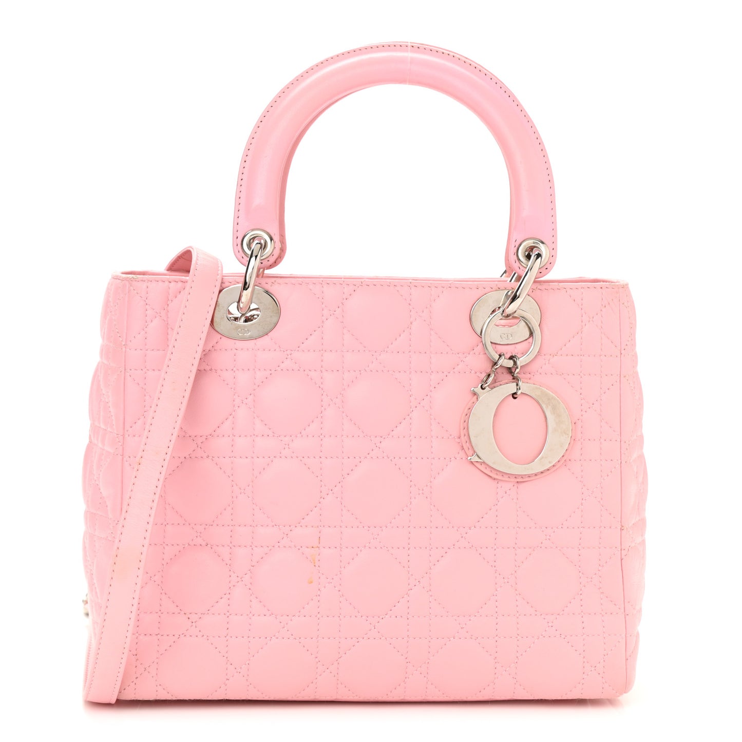Lambskin Cannage Medium Lady Dior Light Pink