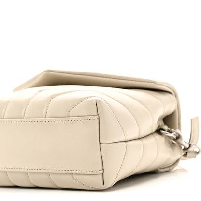 Saint Laurent Calfskin Y Quilted Monogram Toy Loulou Crossbody Bag Blanc Vintage 10 of 11
