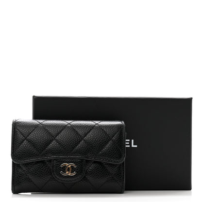 Chanel Caviar Quilted Flap Card Holder Wallet Black 10 of 10