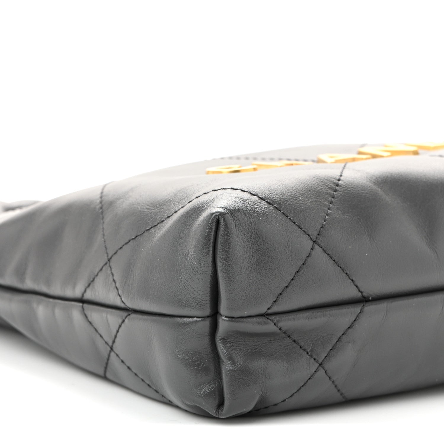 Chanel Shiny Calfskin Quilted Mini Chanel 22 Dark Grey 8 of 9