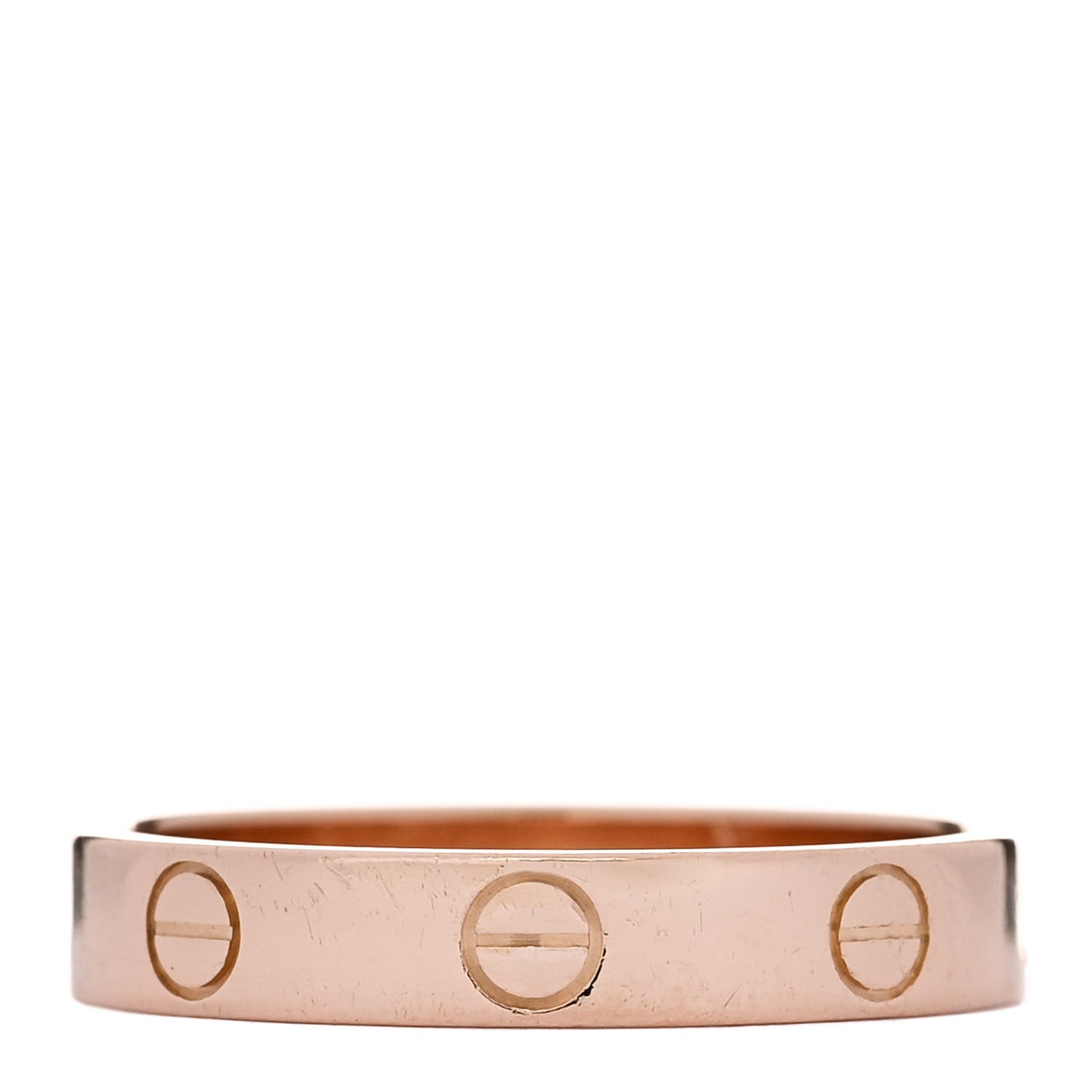 18K Pink Gold 3.5mm LOVE Wedding Band Ring 56 7.5