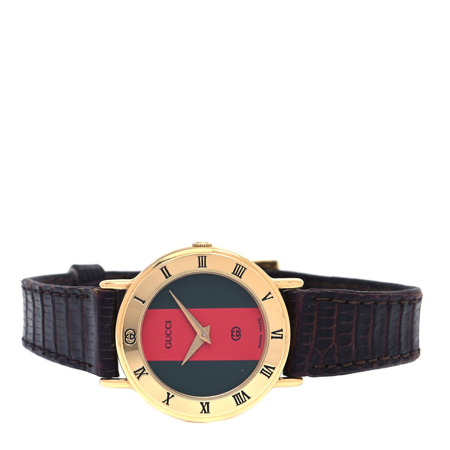 Gucci Stainless Steel Lizard 26mm 3000L Web Quartz Watch 2 of 4