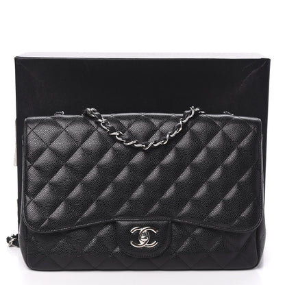 Chanel Caviar Quilted Jumbo Single Flap Black 11 of 11