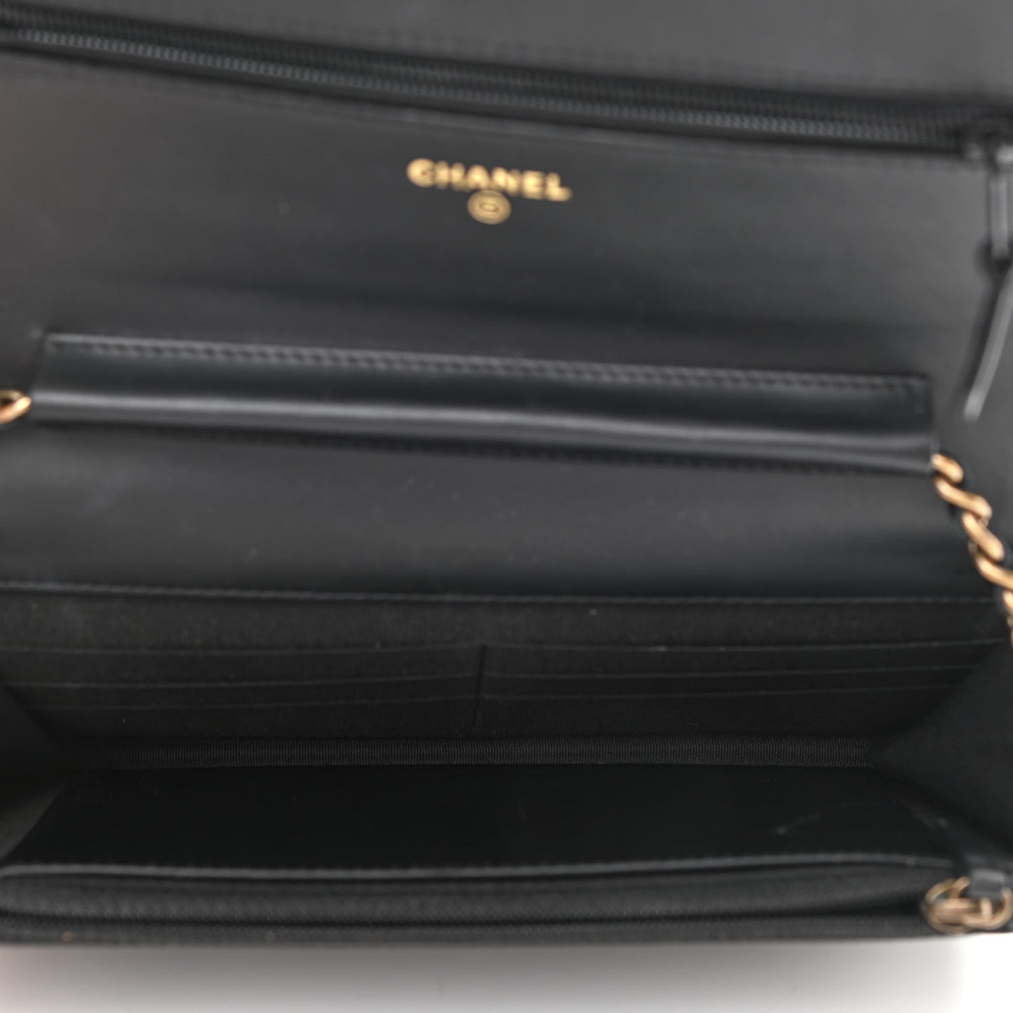 Caviar Quilted Boy Wallet On Chain WOC Black