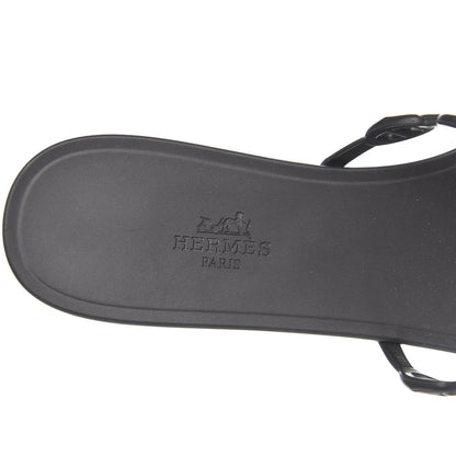 Hermes Rubber Chaine d'Ancre Rivage Sandals 40 Black 6 of 8