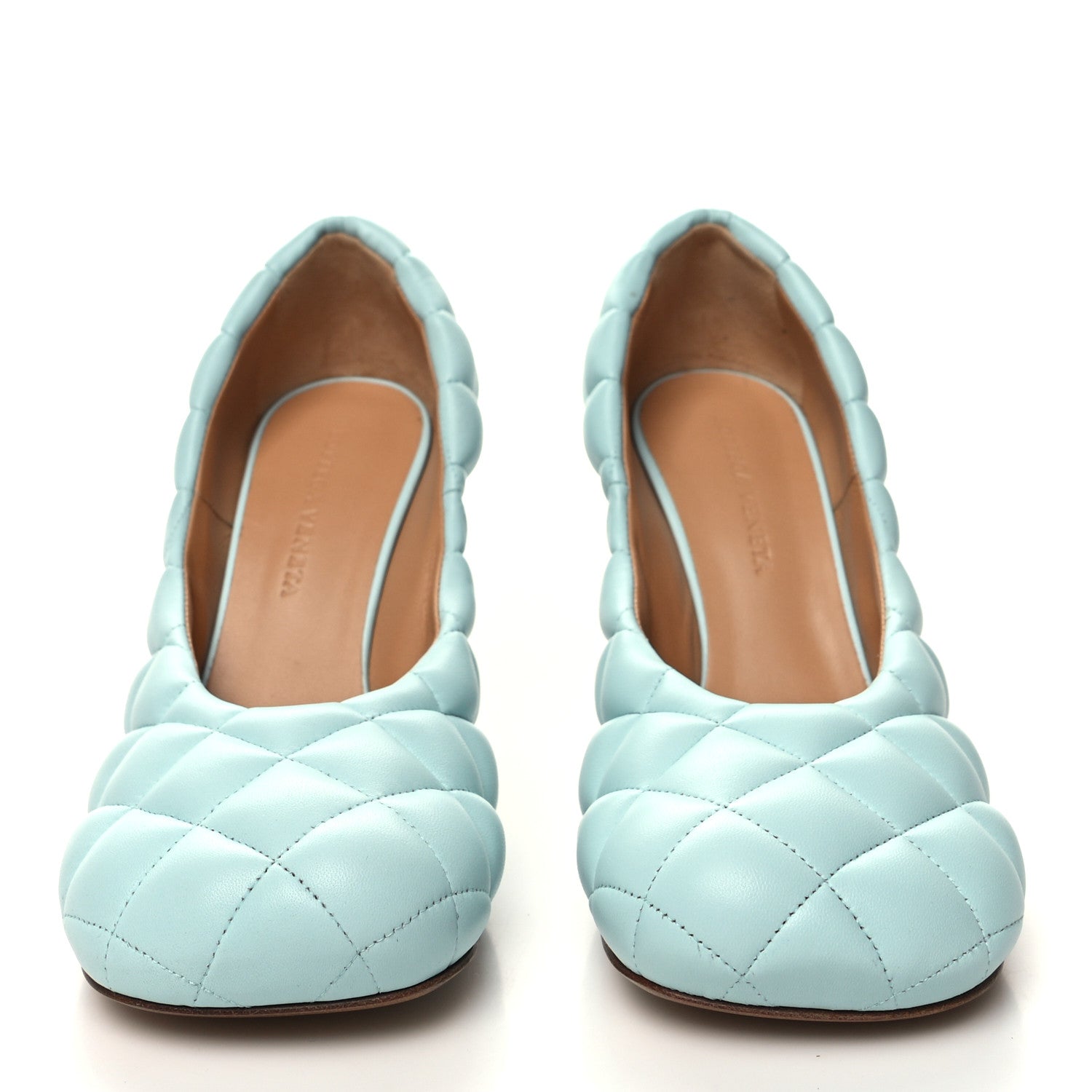Bottega Veneta Nappa Matelasse Padded Dream Pumps 37.5 Topazio 2 of 7