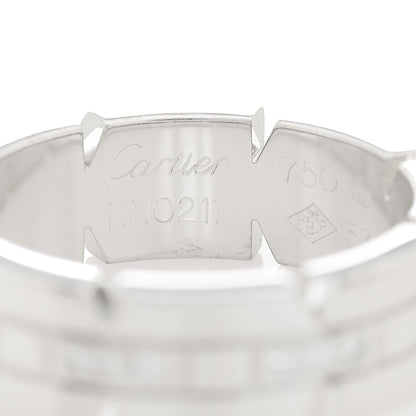 Cartier 18K White Gold Diamond Tank Francaise Band Ring 53 6.5 5 of 5