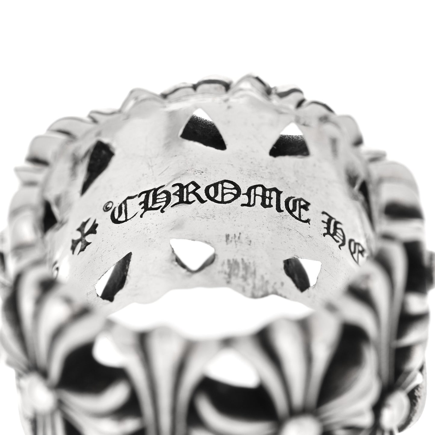 Sterling Silver Cemetery Cross Ring 61 9.5