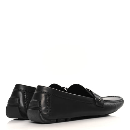Louis Vuitton Calfskin Mens Monte Carlo Car Shoe Moccasin Loafers 10.5 Black 5 of 9