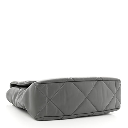 Chanel Lambskin Quilted Large Chanel 19 Flap Grey 4 of 10