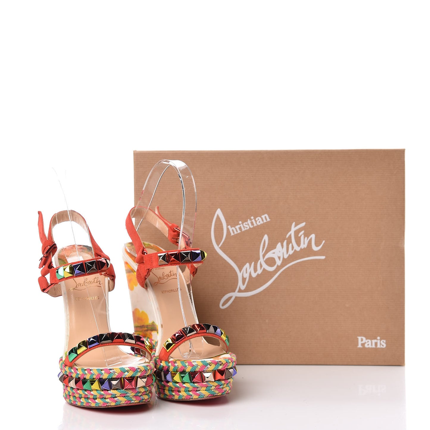Lambskin Suede Cubana Cataclou 140 Wedge Sandals 35 Poppy