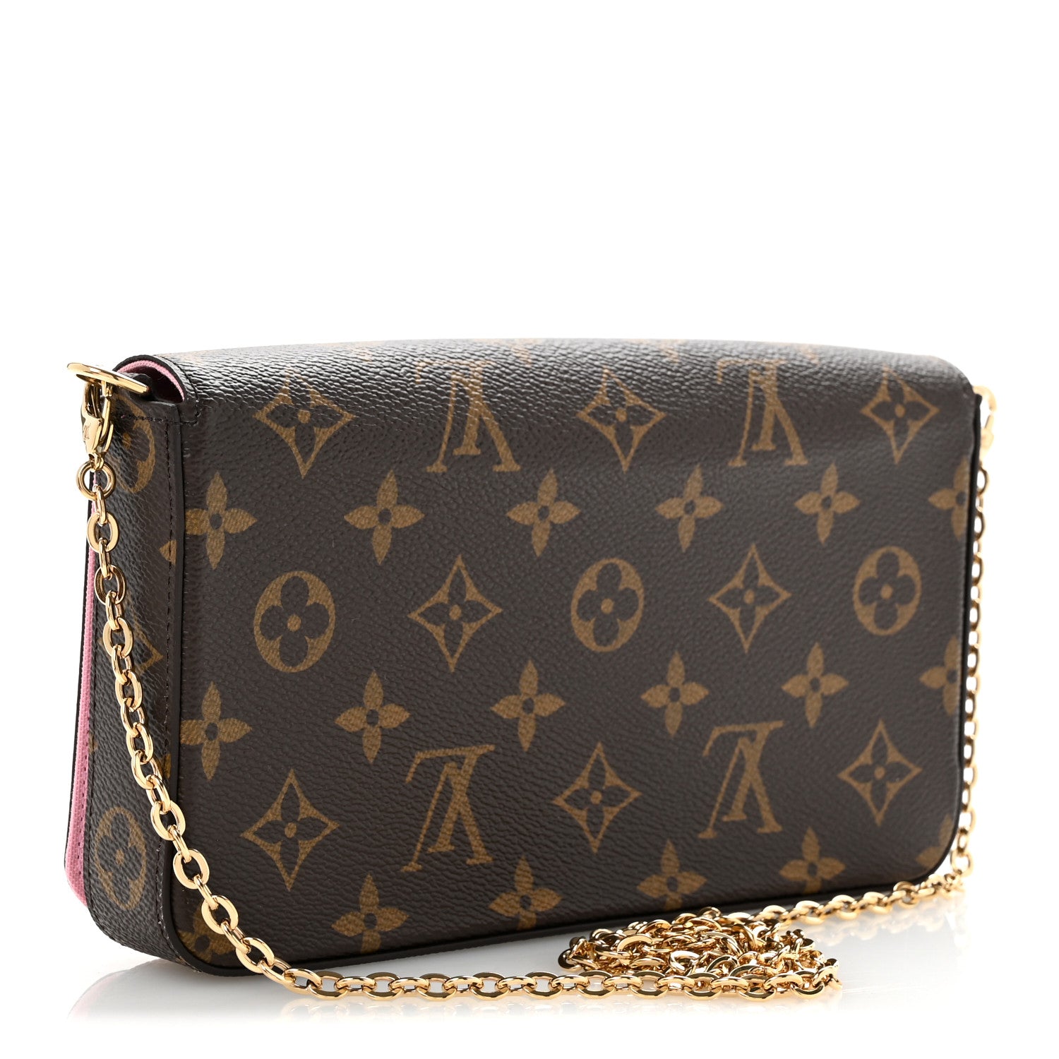 Louis Vuitton Monogram 2022 Christmas Animation Paris Pochette Felicie Chain Wallet Pink 4 of 10