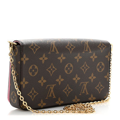 Louis Vuitton Monogram 2022 Christmas Animation Paris Pochette Felicie Chain Wallet Pink 4 of 10