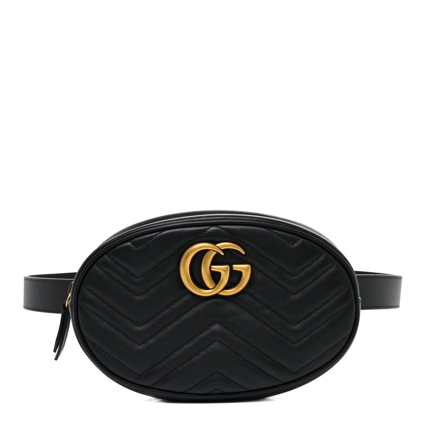 Calfskin Matelasse GG Marmont Belt Bag 95 38 Black