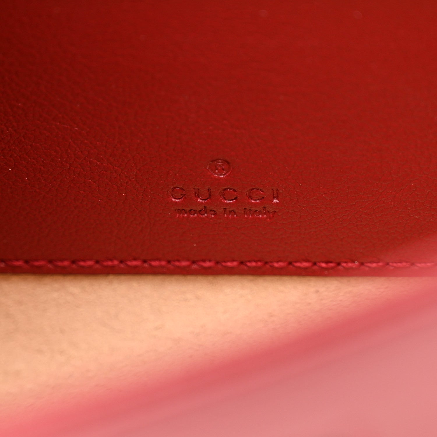 Gucci Textured Calfskin Web Mini Rajah Slim Flap Shoulder Bag Romantic Cherry 6 of 11
