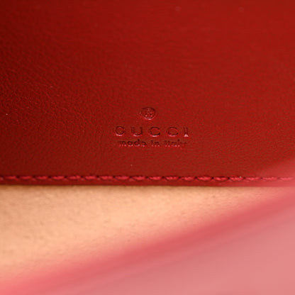 Gucci Textured Calfskin Web Mini Rajah Slim Flap Shoulder Bag Romantic Cherry 6 of 11