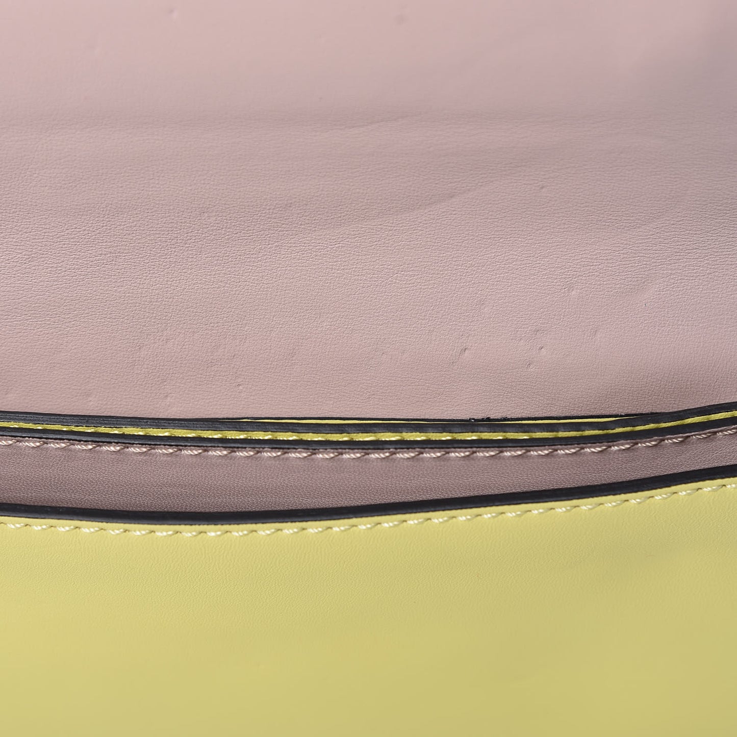 Nappa Monochrome Rockstud Wristlet Clutch Soft Yellow