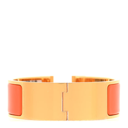Hermes Enamel Wide Clic Clac H Bracelet PM Orange 3 of 4