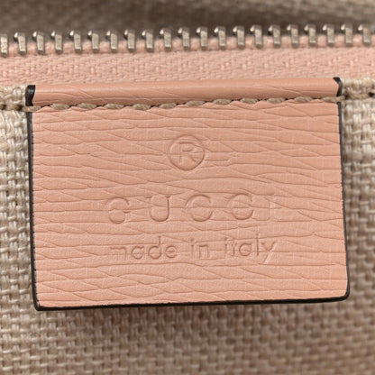 Gucci Shangai Calfskin Small Classic Bamboo Top Handle Bag Pink Apricot 6 of 14