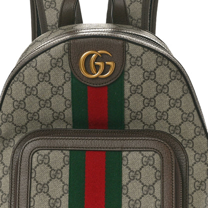 Gucci GG Supreme Monogram Calfskin Web Small Ophidia Day Backpack Beige Ebony New Acero 8 of 10