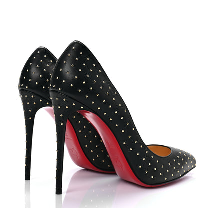 Christian Louboutin Nappa Pigalle Follies Plume 100 Pumps 39 Black Antique Gold 4 of 7