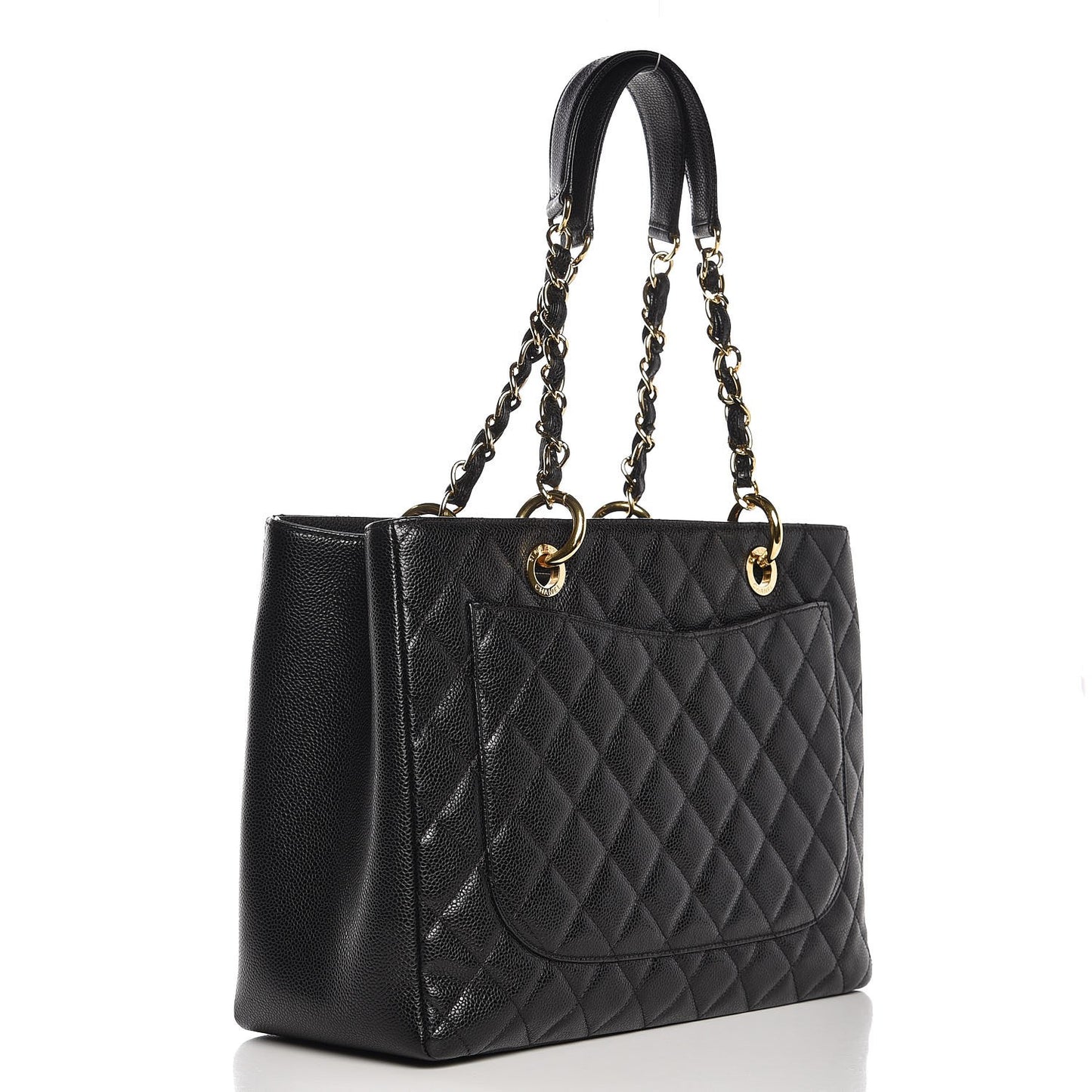 Caviar Quilted Grand Shopping Tote GST Black