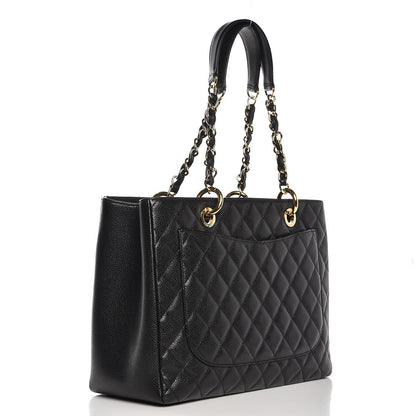 Chanel Caviar Quilted Grand Shopping Tote GST Black 3 of 14
