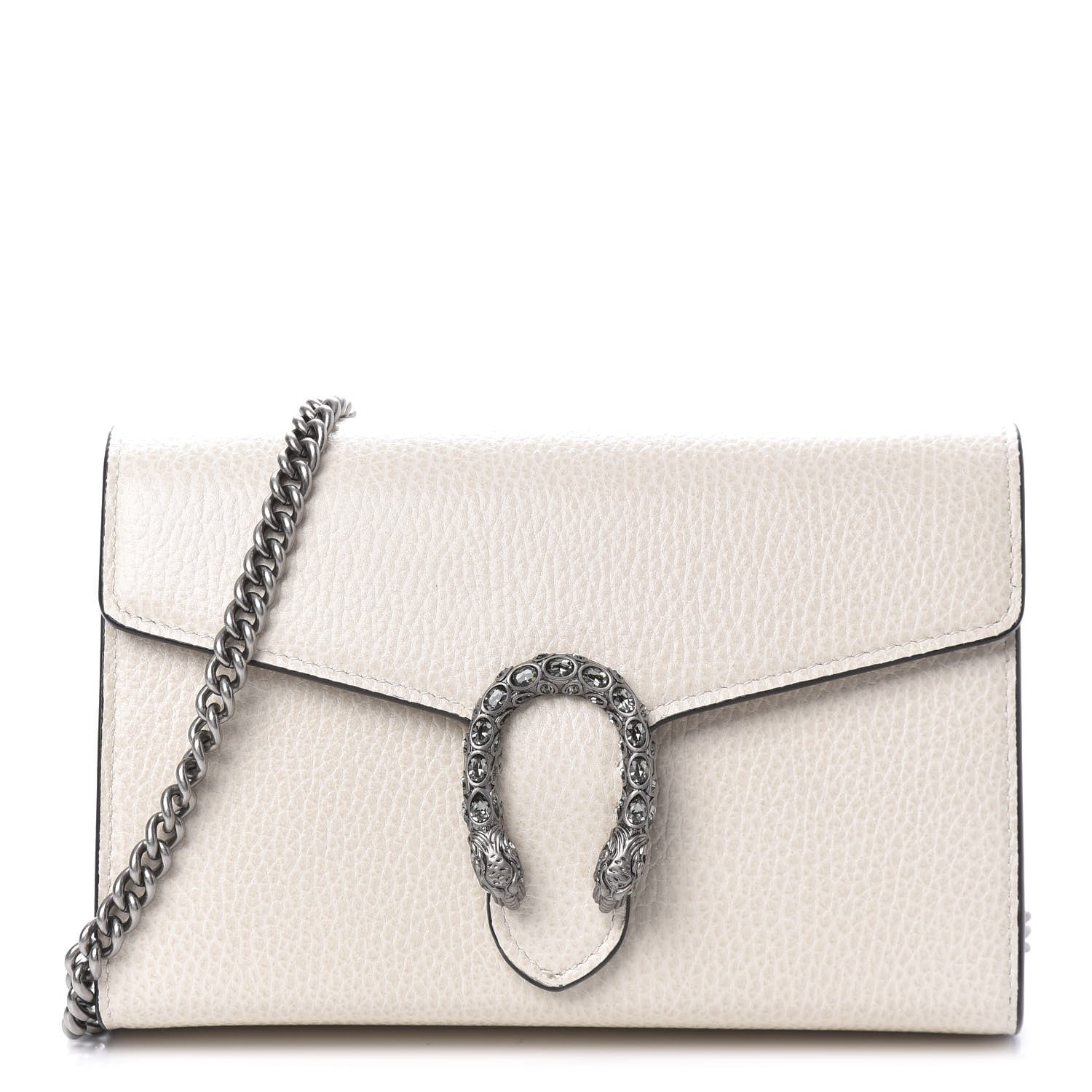 Gucci Dollar Calfskin Mini Dionysus Chain Wallet Mystic White 1 of 9