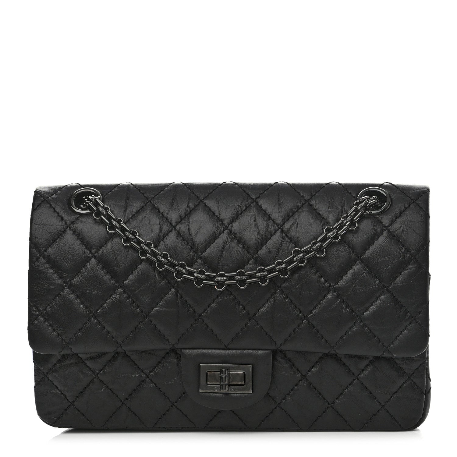 Chanel Aged Calfskin Quilted 2.55 Reissue 225 Flap So Black 1 of 10