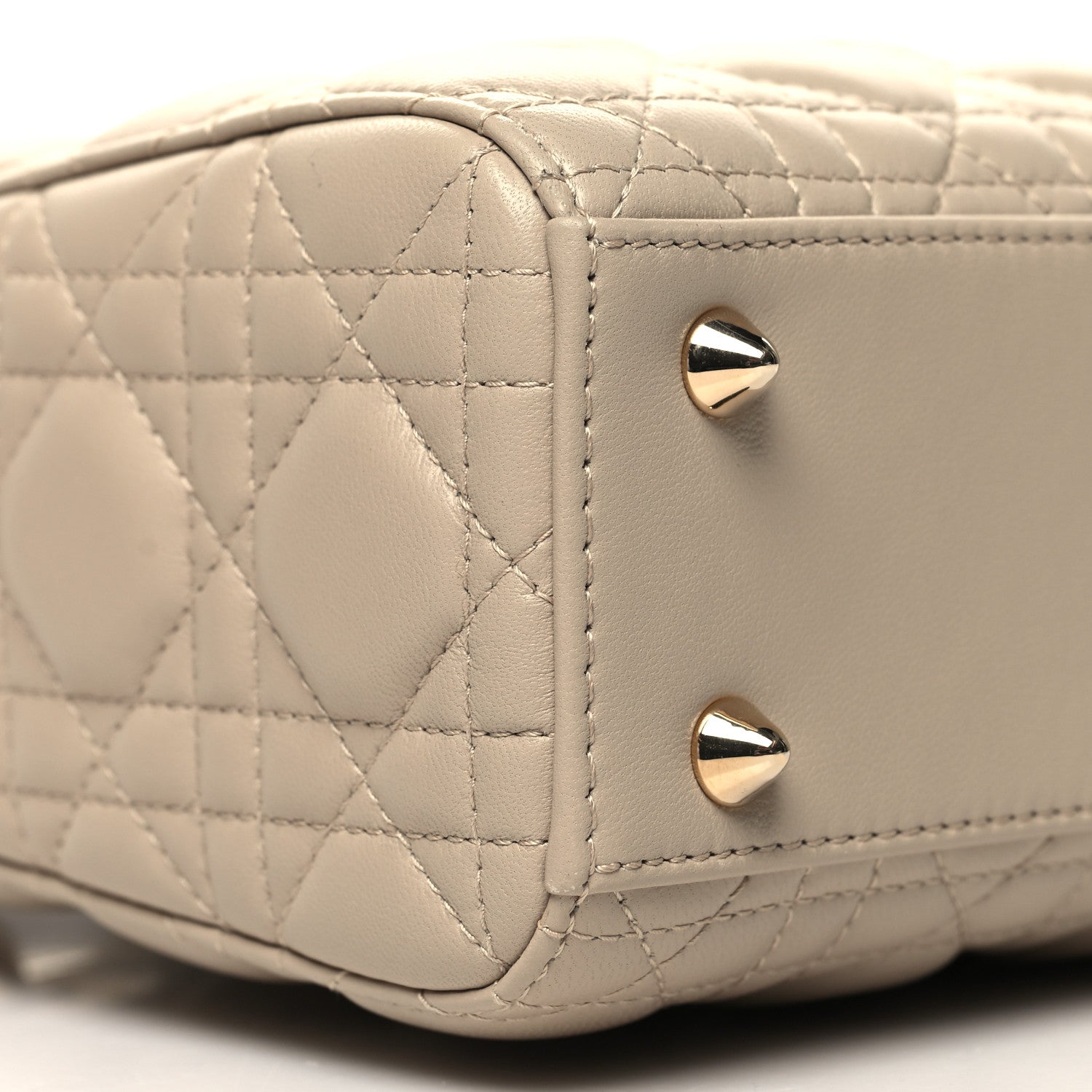 Christian Dior Lambskin Cannage Small My ABCDior Lady Dior Beige 9 of 11